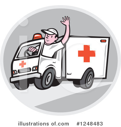Royalty-Free (RF) Ambulance Clipart Illustration by patrimonio - Stock Sample #1248483