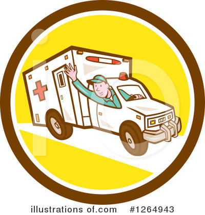 Royalty-Free (RF) Ambulance Clipart Illustration by patrimonio - Stock Sample #1264943