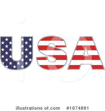 Royalty-Free (RF) American Flag Clipart Illustration by Prawny - Stock Sample #1074861
