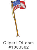 American Flag Clipart #1083382 by LaffToon