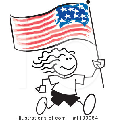 Royalty-Free (RF) American Flag Clipart Illustration by Johnny Sajem - Stock Sample #1109064