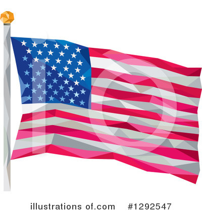 Royalty-Free (RF) American Flag Clipart Illustration by patrimonio - Stock Sample #1292547
