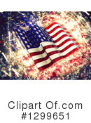 American Flag Clipart #1299651 by KJ Pargeter