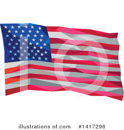 Royalty-Free (RF) American Flag Clipart Illustration by patrimonio - Stock Sample #1417296