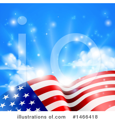 Royalty-Free (RF) American Flag Clipart Illustration by AtStockIllustration - Stock Sample #1466418