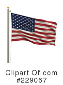 American Flag Clipart #229067 by stockillustrations