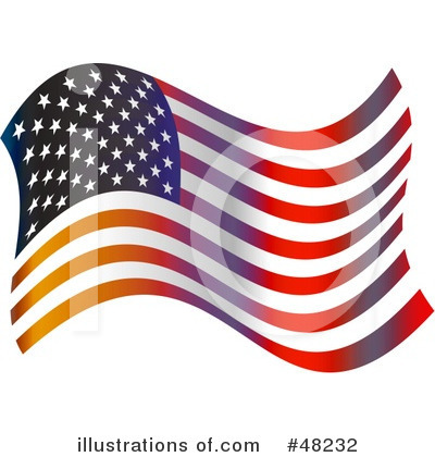 Royalty-Free (RF) American Flag Clipart Illustration by Prawny - Stock Sample #48232