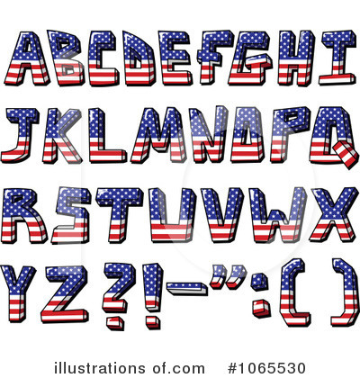 Royalty-Free (RF) American Flag Symbols Clipart Illustration by yayayoyo - Stock Sample #1065530