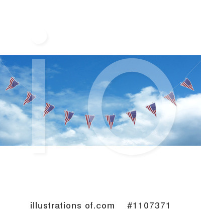 Royalty-Free (RF) American Flags Clipart Illustration by KJ Pargeter - Stock Sample #1107371