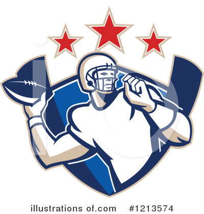 Royalty-Free (RF) American Football Clipart Illustration by patrimonio - Stock Sample #1213574