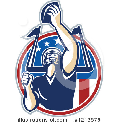 Royalty-Free (RF) American Football Clipart Illustration by patrimonio - Stock Sample #1213576