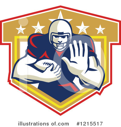 Royalty-Free (RF) American Football Clipart Illustration by patrimonio - Stock Sample #1215517