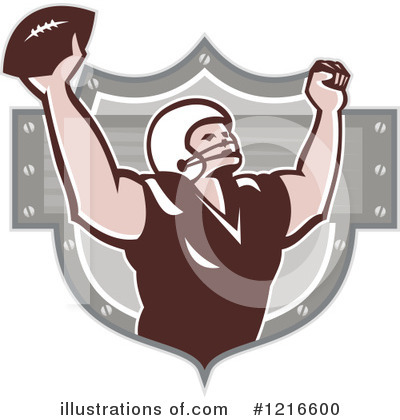 Royalty-Free (RF) American Football Clipart Illustration by patrimonio - Stock Sample #1216600