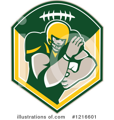 Royalty-Free (RF) American Football Clipart Illustration by patrimonio - Stock Sample #1216601