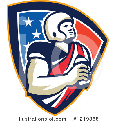 Royalty-Free (RF) American Football Clipart Illustration by patrimonio - Stock Sample #1219368