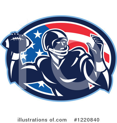 Royalty-Free (RF) American Football Clipart Illustration by patrimonio - Stock Sample #1220840