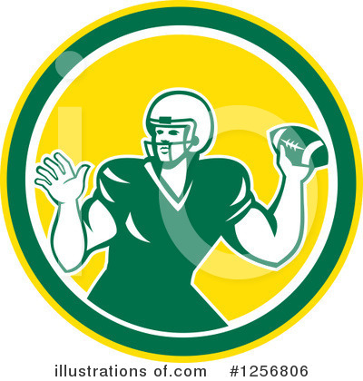 Royalty-Free (RF) American Football Clipart Illustration by patrimonio - Stock Sample #1256806