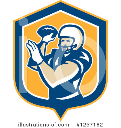 Royalty-Free (RF) American Football Clipart Illustration by patrimonio - Stock Sample #1257182