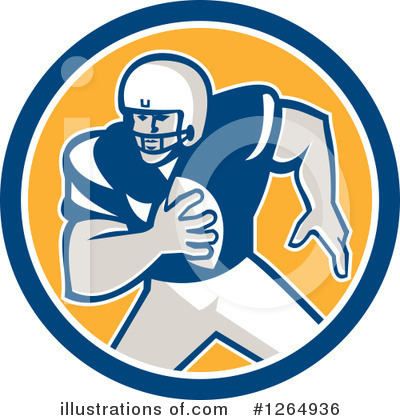 Royalty-Free (RF) American Football Clipart Illustration by patrimonio - Stock Sample #1264936