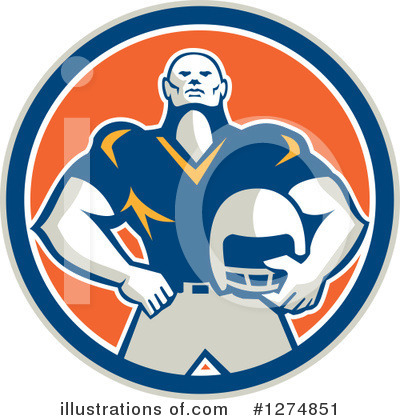 Royalty-Free (RF) American Football Clipart Illustration by patrimonio - Stock Sample #1274851