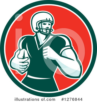 Royalty-Free (RF) American Football Clipart Illustration by patrimonio - Stock Sample #1276844