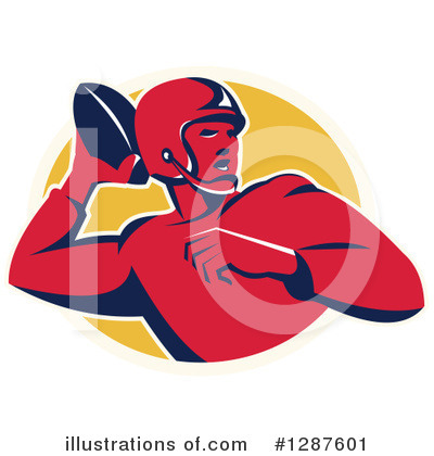 Royalty-Free (RF) American Football Clipart Illustration by patrimonio - Stock Sample #1287601