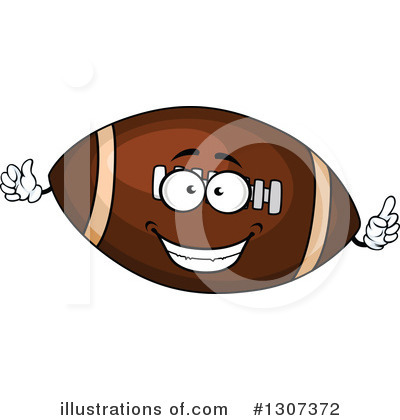 American Footballs Clipart #1307372 by Vector Tradition SM