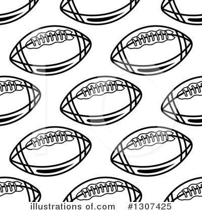 American Footballs Clipart #1307425 by Vector Tradition SM