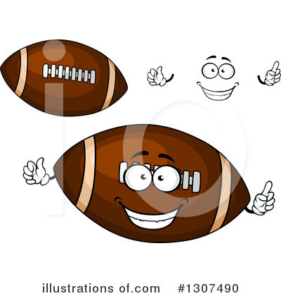 Royalty-Free (RF) American Football Clipart Illustration by Vector Tradition SM - Stock Sample #1307490