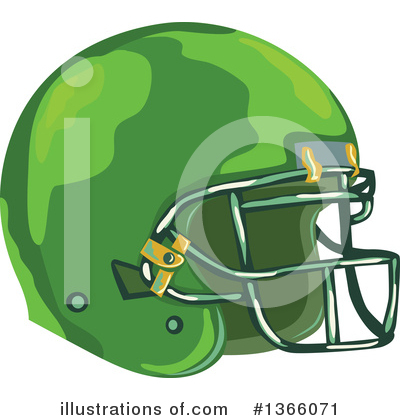 Football Helmet Clipart #1366071 by patrimonio
