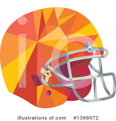 Football Helmet Clipart #1366072 by patrimonio