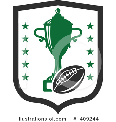 American Football Clipart #1409244 by Vector Tradition SM