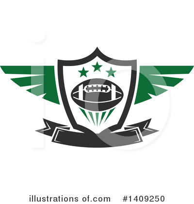 American Football Clipart #1409250 by Vector Tradition SM