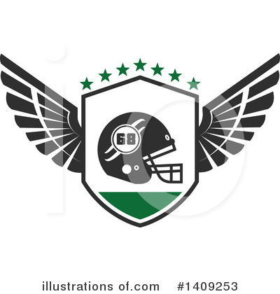 American Football Clipart #1409253 by Vector Tradition SM