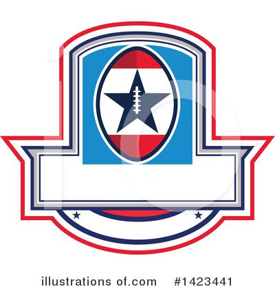 Royalty-Free (RF) American Football Clipart Illustration by patrimonio - Stock Sample #1423441