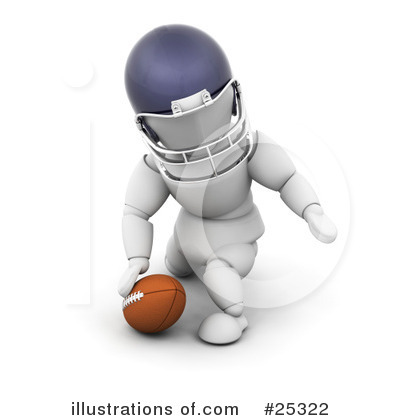 Royalty-Free (RF) American Football Clipart Illustration by KJ Pargeter - Stock Sample #25322