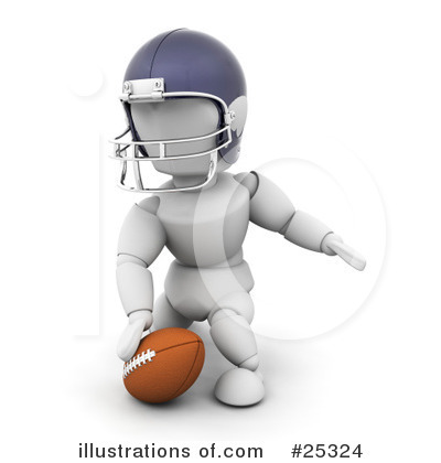 Football Player Clipart #25324 by KJ Pargeter