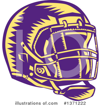 Royalty-Free (RF) American Football Helmet Clipart Illustration by patrimonio - Stock Sample #1371222