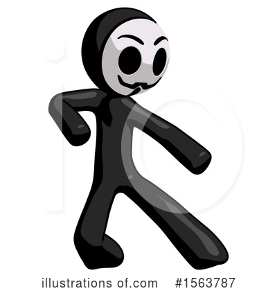 Black Design Mascot Clipart #1563787 by Leo Blanchette
