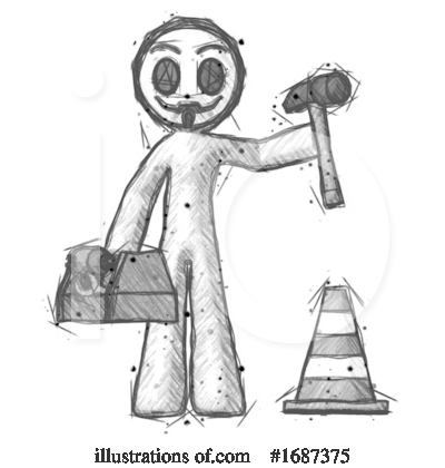Royalty-Free (RF) Anarchist Clipart Illustration by Leo Blanchette - Stock Sample #1687375