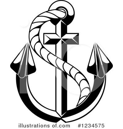 Royalty-Free (RF) Anchor Clipart Illustration by Vector Tradition SM - Stock Sample #1234575