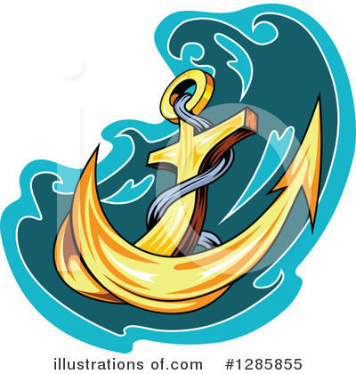 Royalty-Free (RF) Anchor Clipart Illustration by Vector Tradition SM - Stock Sample #1285855
