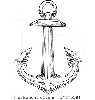 Royalty-Free (RF) Anchor Clipart Illustration by Vector Tradition SM - Stock Sample #1375591