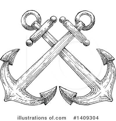 Royalty-Free (RF) Anchor Clipart Illustration by Vector Tradition SM - Stock Sample #1409304