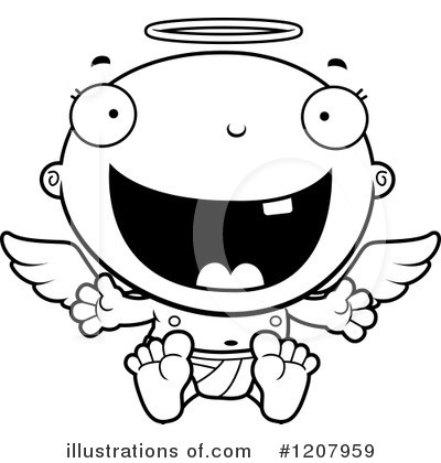 Royalty-Free (RF) Angel Baby Clipart Illustration by Cory Thoman - Stock Sample #1207959
