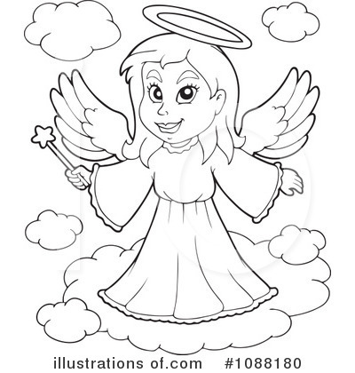 Royalty-Free (RF) Angel Clipart Illustration by visekart - Stock Sample #1088180