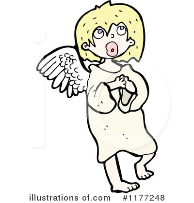 Royalty-Free (RF) Angel Clipart Illustration by lineartestpilot - Stock Sample #1177248