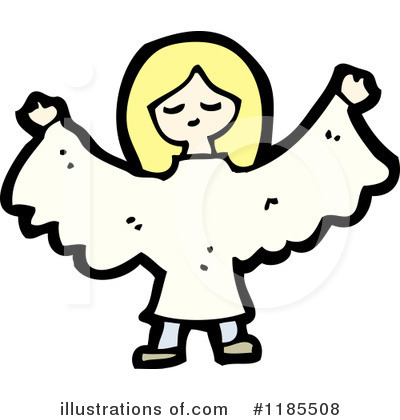 Royalty-Free (RF) Angel Clipart Illustration by lineartestpilot - Stock Sample #1185508