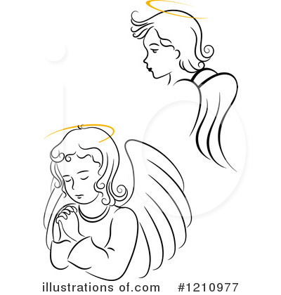 Royalty-Free (RF) Angel Clipart Illustration by Vector Tradition SM - Stock Sample #1210977