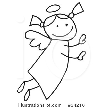 Royalty-Free (RF) Angel Clipart Illustration by C Charley-Franzwa - Stock Sample #34216